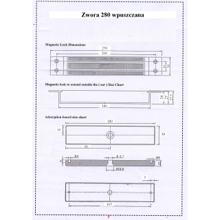 ZWORA ELEKTROMAGNETYCZNA WPUSZCZANA DT-280H